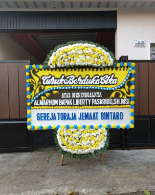 Papan Bunga Duka di Kotamobagu Barat